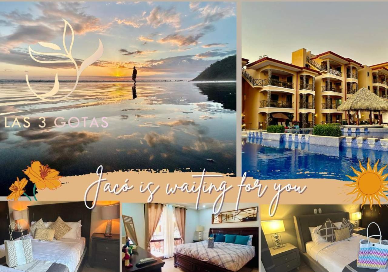 Apartamento De Lujo Las 3 Gotas Jaco, Frente Al Mar Con Vista A La Playa Extérieur photo